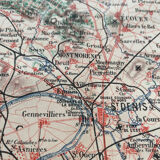 1883 - Map of the surroundings of Paris