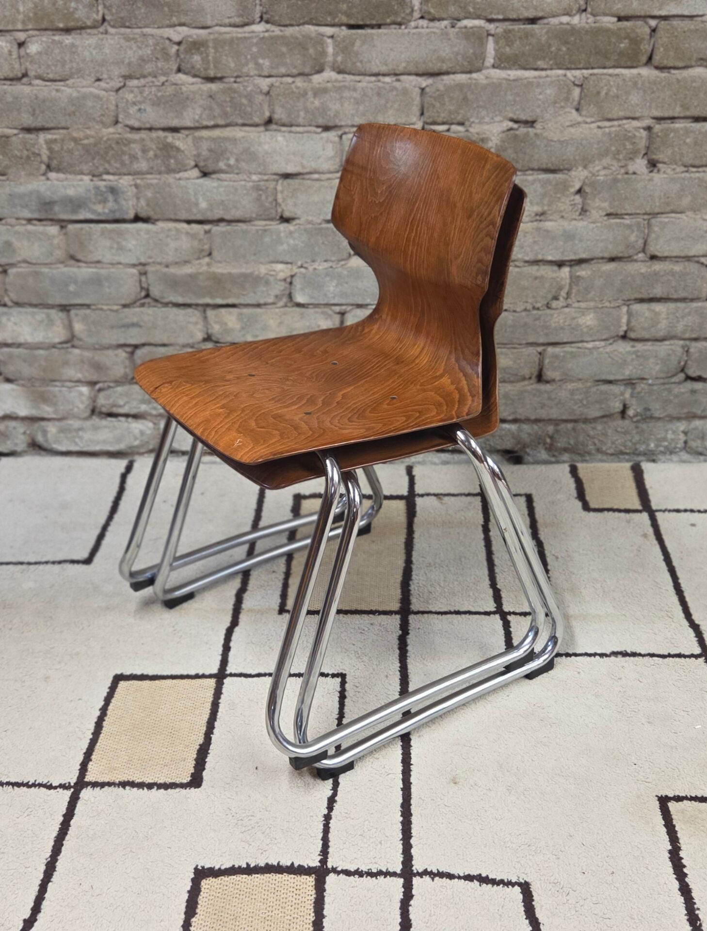 Pair of children's chairs Flötotto 1970s