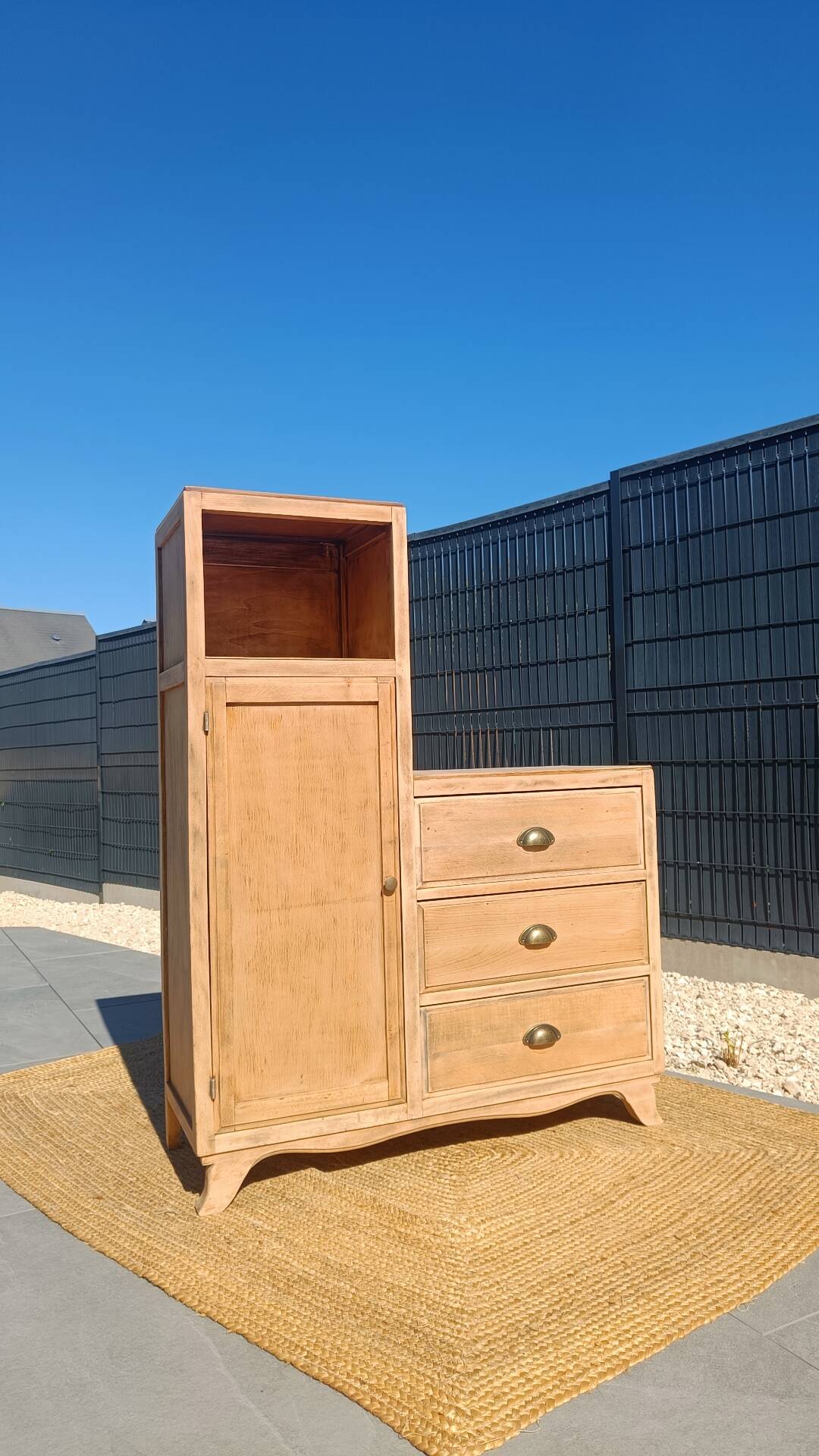 Handcrafted asymmetrical wooden furniture