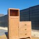Handcrafted asymmetrical wooden furniture