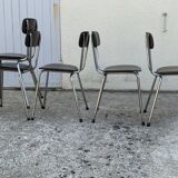 Chairs skaï and chrome 1970