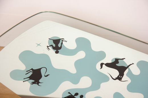 Glass zodiac table