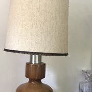 Ceramic and aluminum lamp foot brushed 46cm