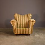 Living room set from the 1950s, 3-seater sofa and armchair.