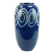 vase de sol Scheurich bleu avec motif tourbillon blanc modèle fat lava n° 546-41