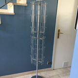 Display postcards and photos in gray metal double turnstile