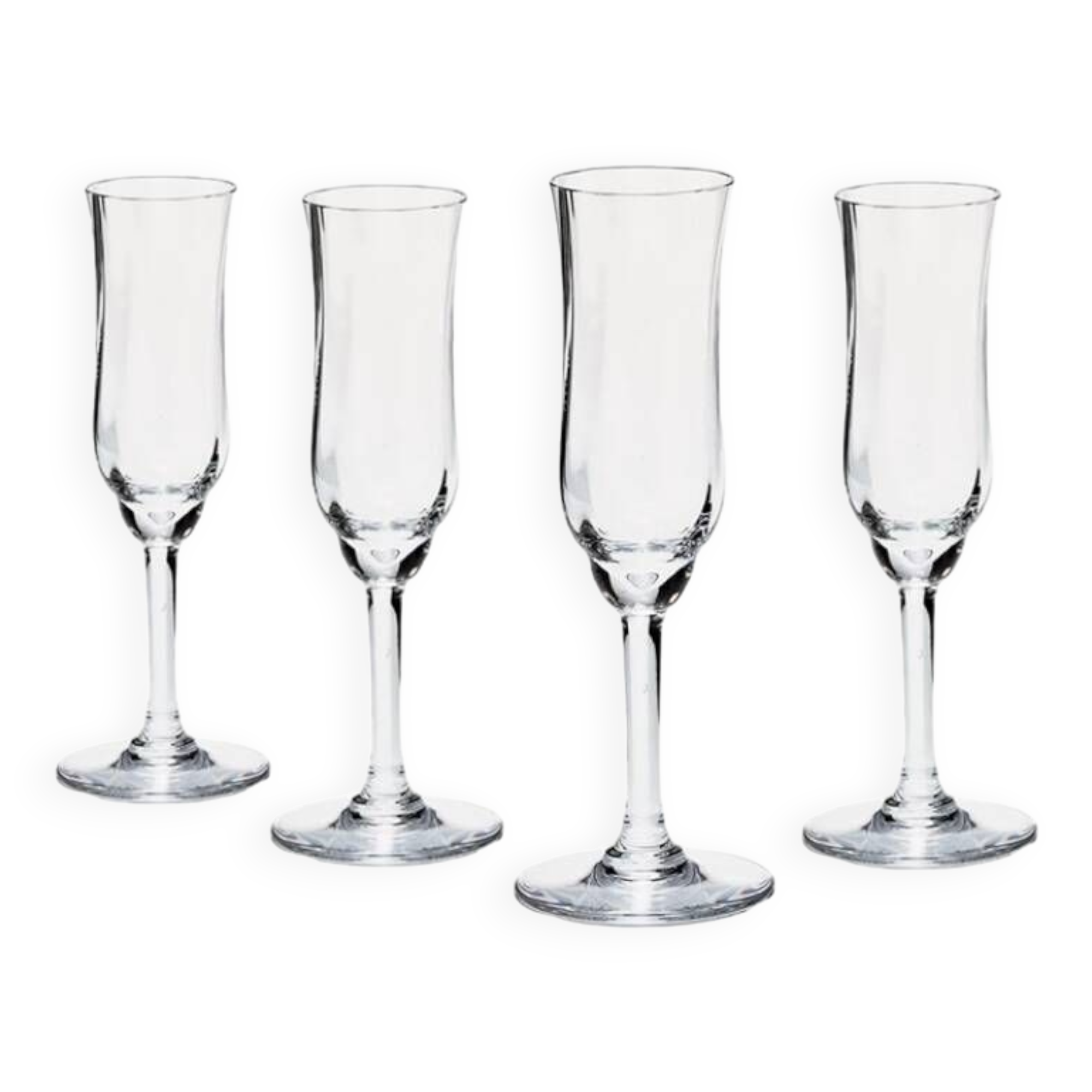 4 Baccarat crystal champagne flutes, Capri model