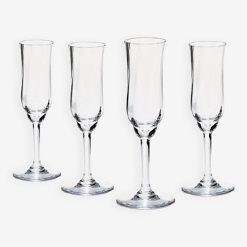 4 Baccarat crystal champagne flutes, Capri model