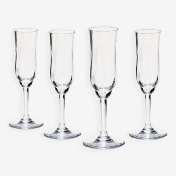 4 flûtes à champagne cristal Baccarat modèle Capri
