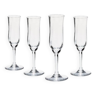 4 Baccarat crystal champagne flutes, Capri model