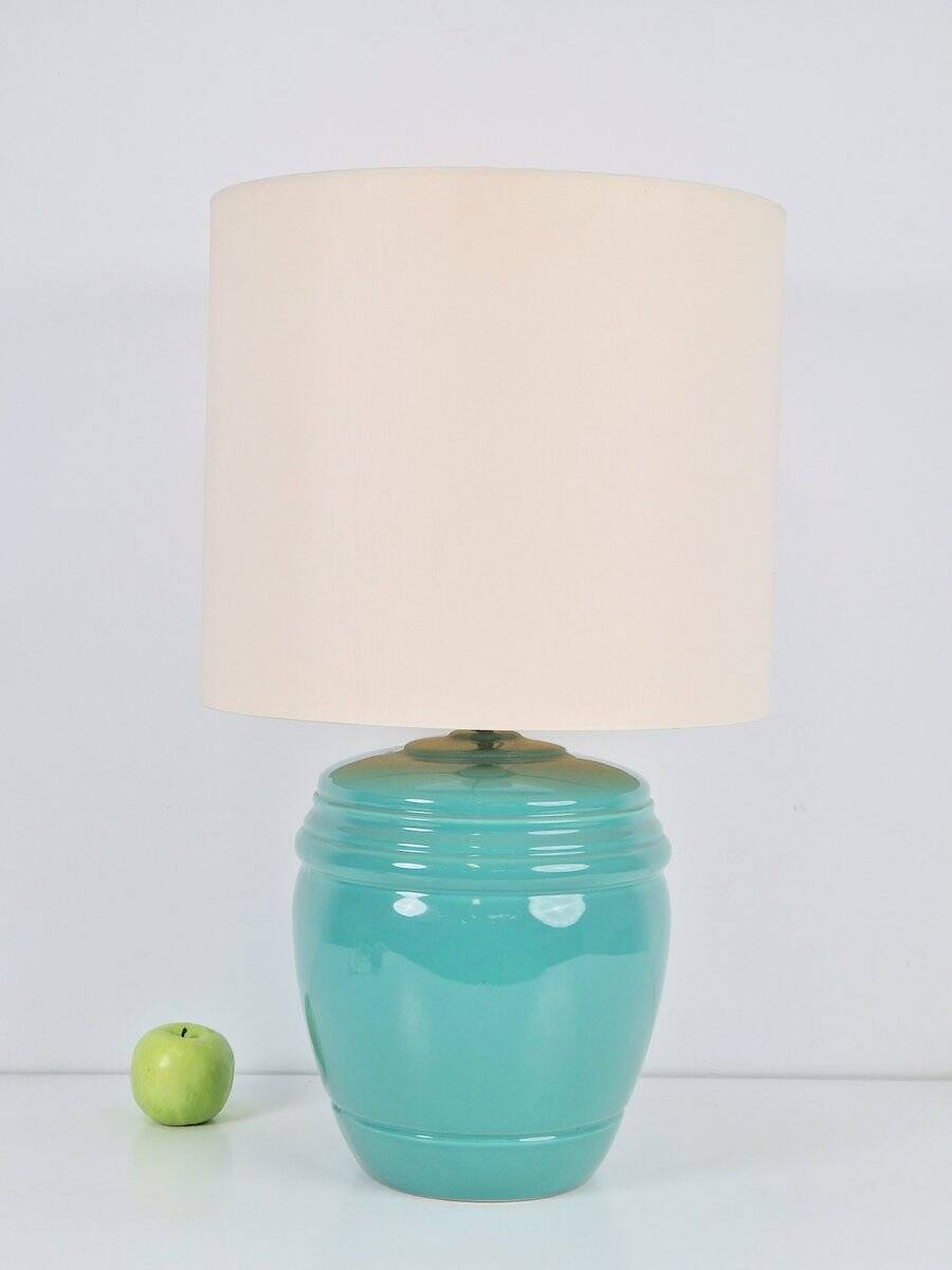 Table Lamp in Mint Porcelain from Laura Ashley, 1980s
