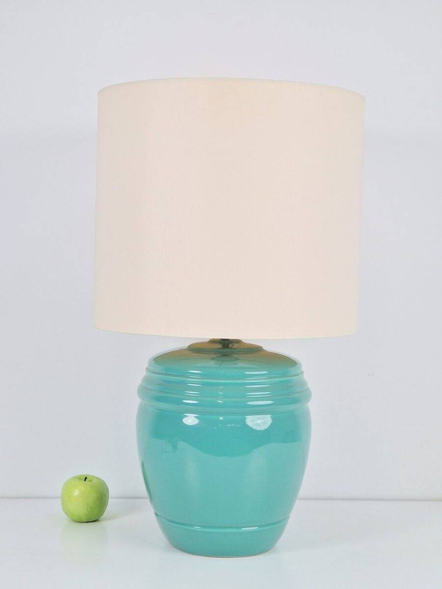 Table Lamp in Mint Porcelain from Laura Ashley, 1980s