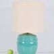 Table Lamp in Mint Porcelain from Laura Ashley, 1980s