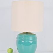 Table Lamp in Mint Porcelain from Laura Ashley, 1980s