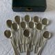 12 silver-plated metal ice cream spoons Ercuis, Toledo model