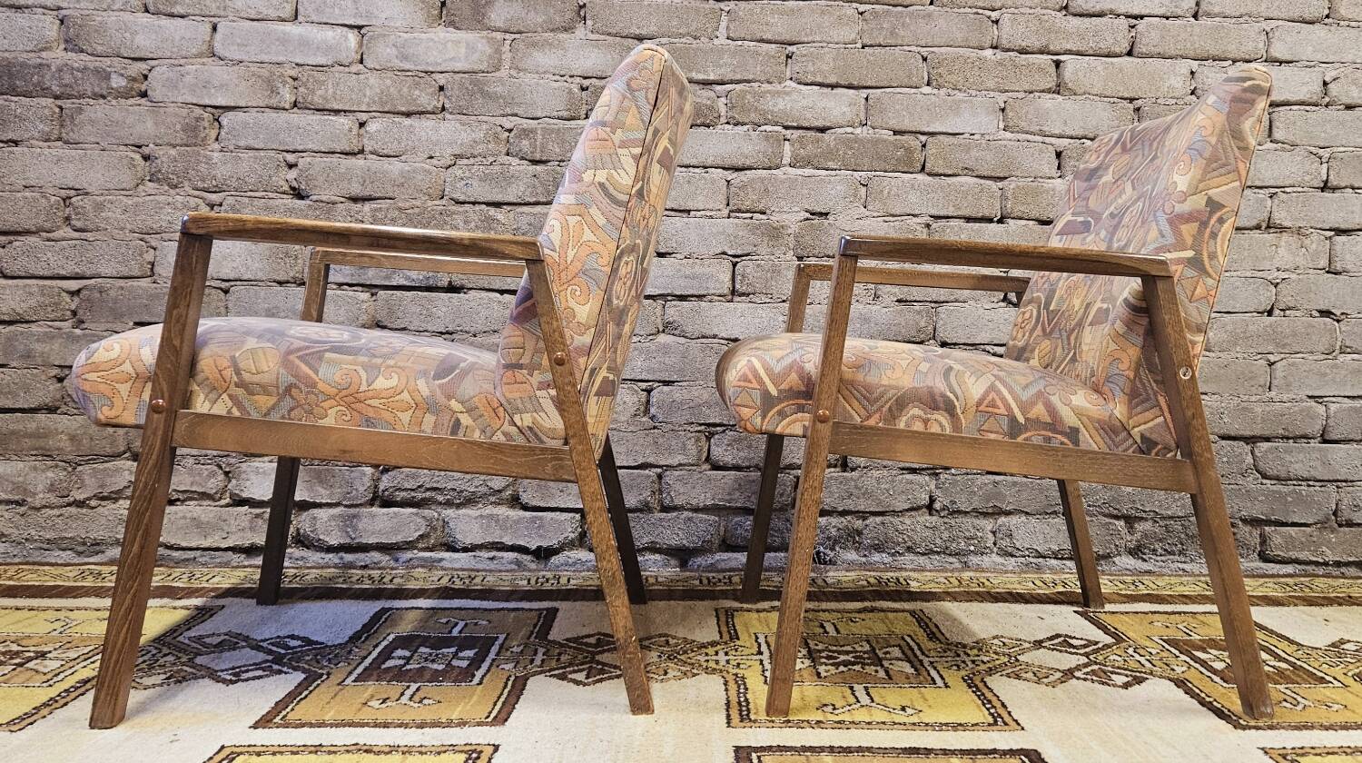 Pair of vintage Danish armchairs from the 1970s
