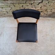 Scandinavian chair in beech and faux leather