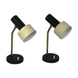 Mid-century Italian adjustable cone table lamps
