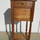 Solid walnut bedside table in Louis XVI style