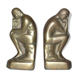Pair of greenhouses books bronze the thinker by Rodin