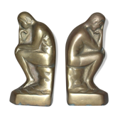 Pair of greenhouses books bronze the thinker by Rodin