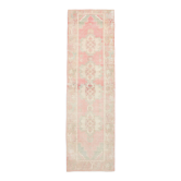 3x10 pale red antique vintage runner rug,90x299cm
