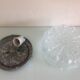 Bulled glass ceiling lamp, vintage 60/70s