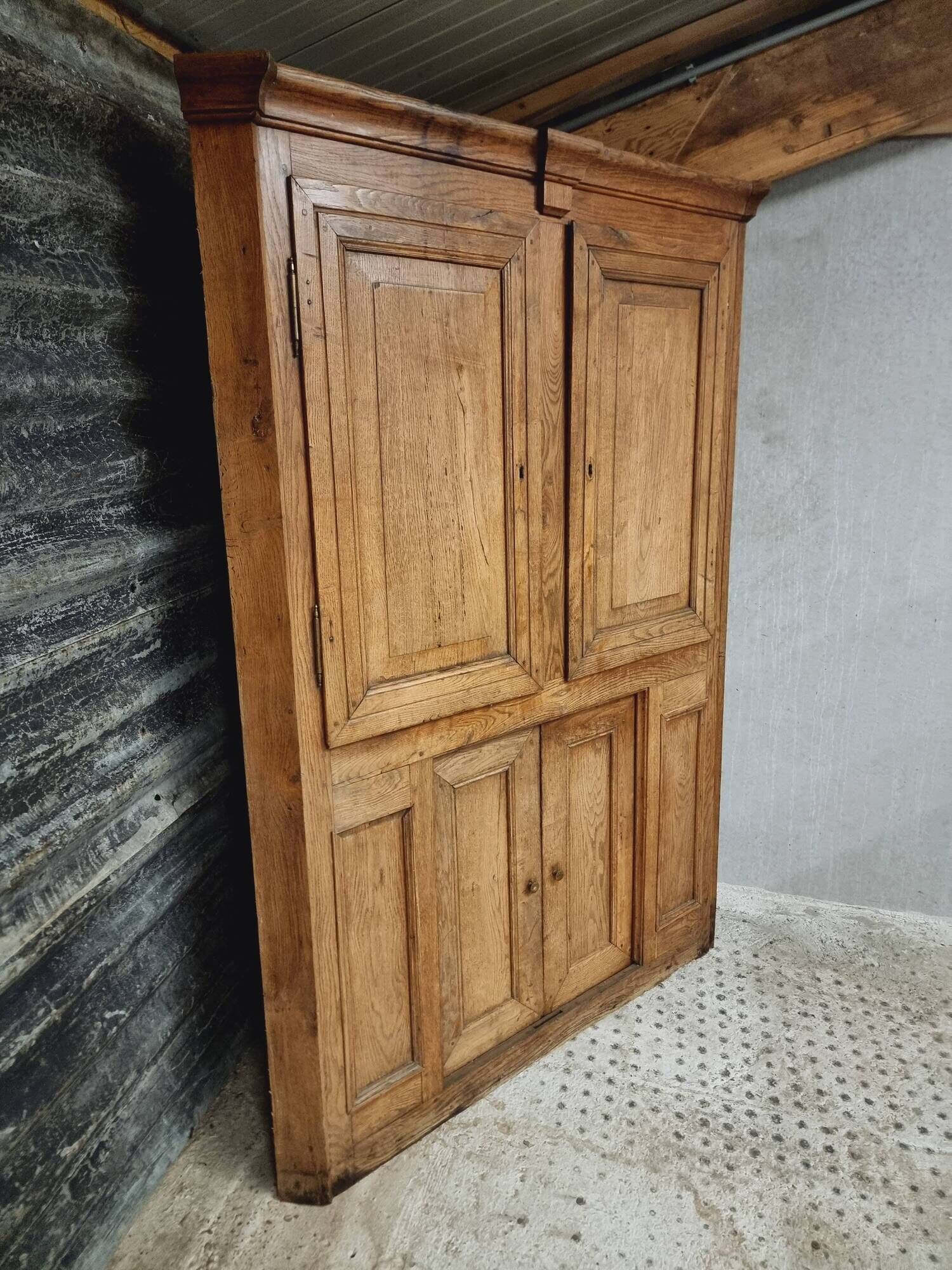 Antique cabinet door furniture panel oak 19th century 140x193cm
