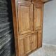Antique cabinet door furniture panel oak 19th century 140x193cm