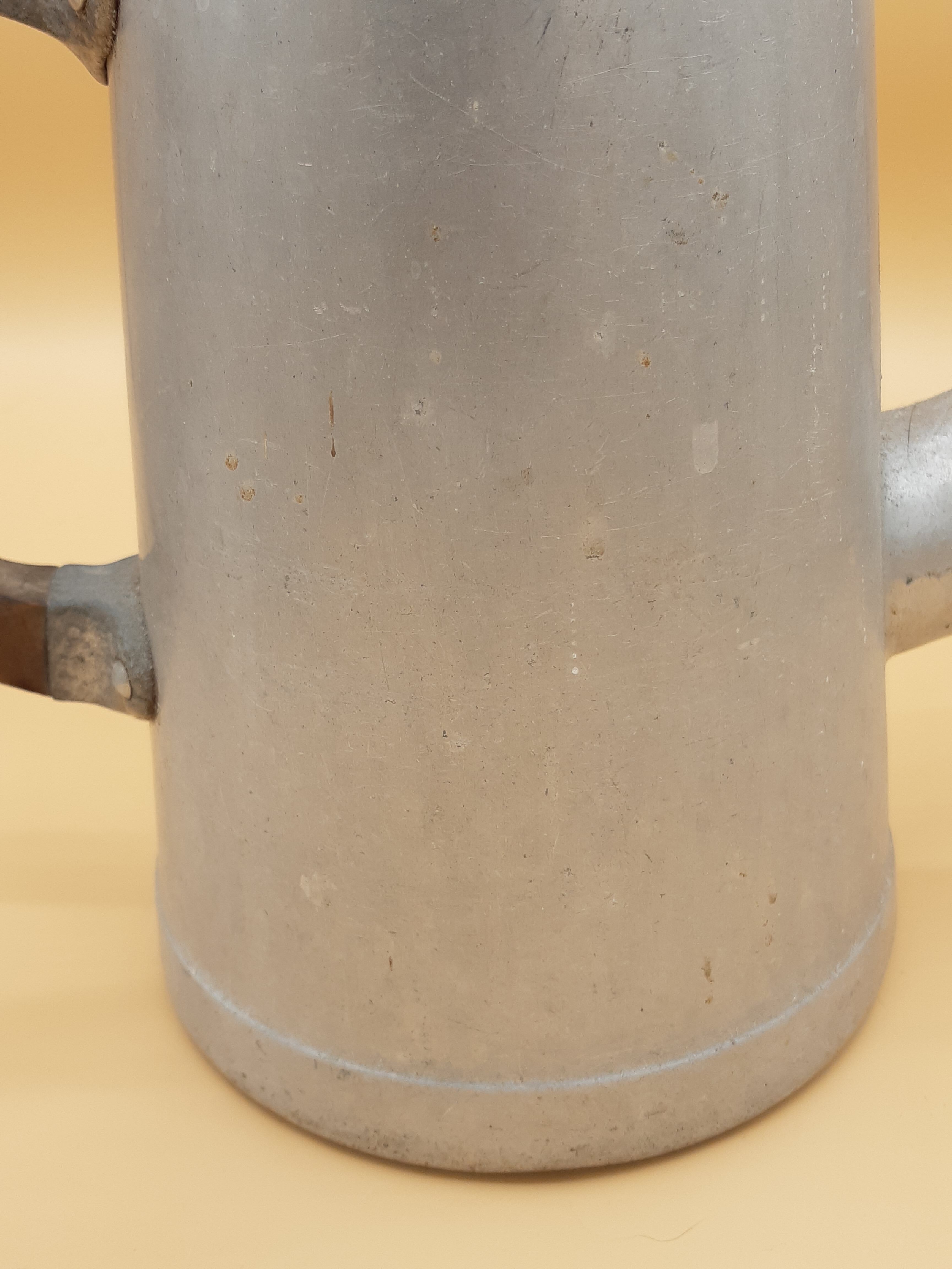 Antique aluminum coffee maker