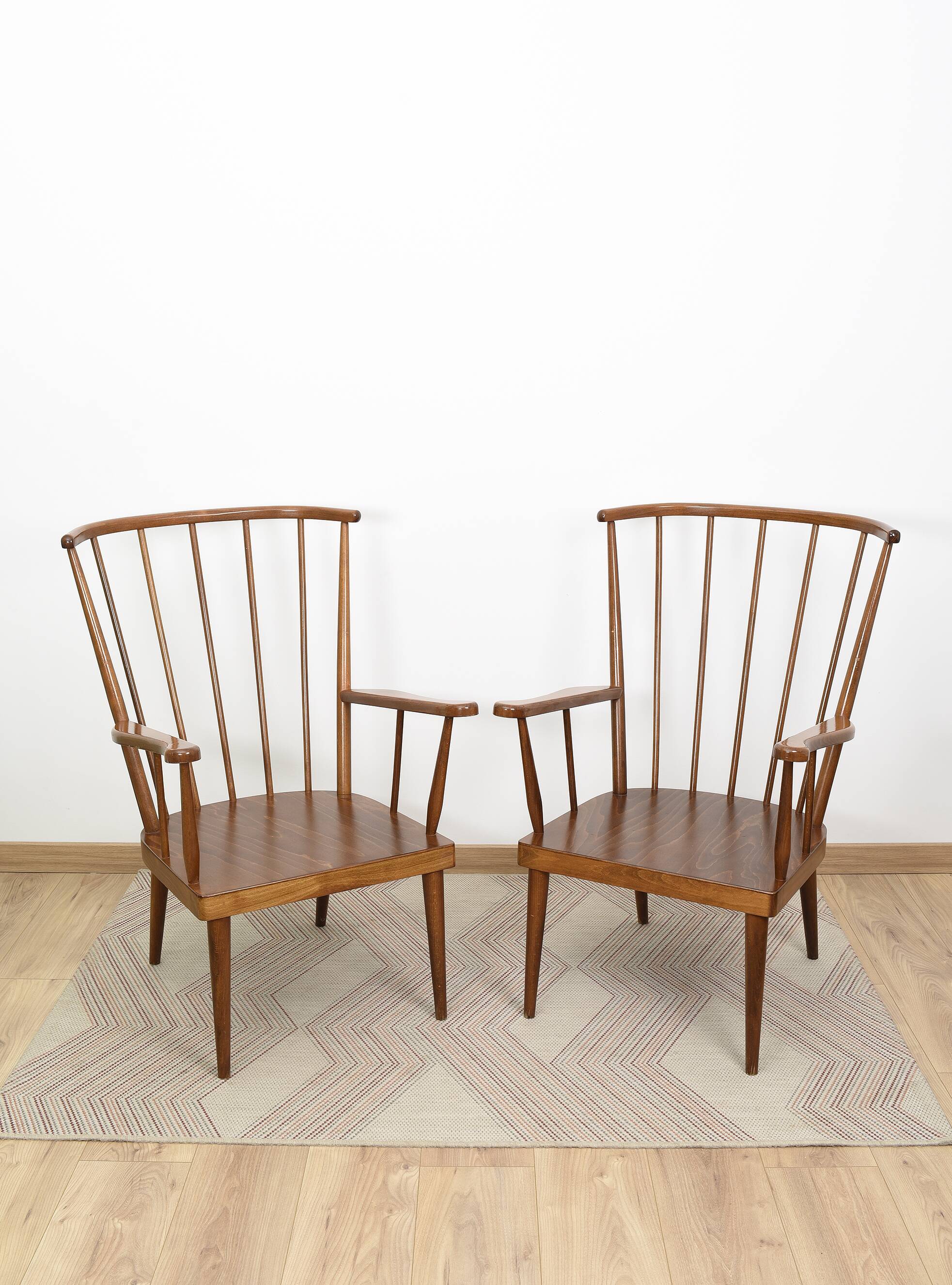 Fan armchairs signed armchair baumann