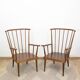 Fan armchairs signed armchair baumann