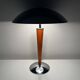 Chrome mushroom lamp in art deco style called liner