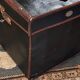 Travel trunk late nineteenth marked "At the start, Paris"