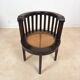 Fauteuil colonial « Art déco » en bois et cannage