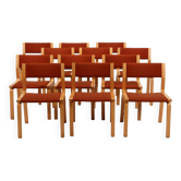 12 Arne Jacobsen chairs edition Fritz Hansen 1978 Denmark