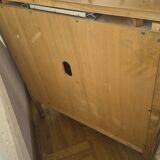 Classic style TV unit with sliding shelf