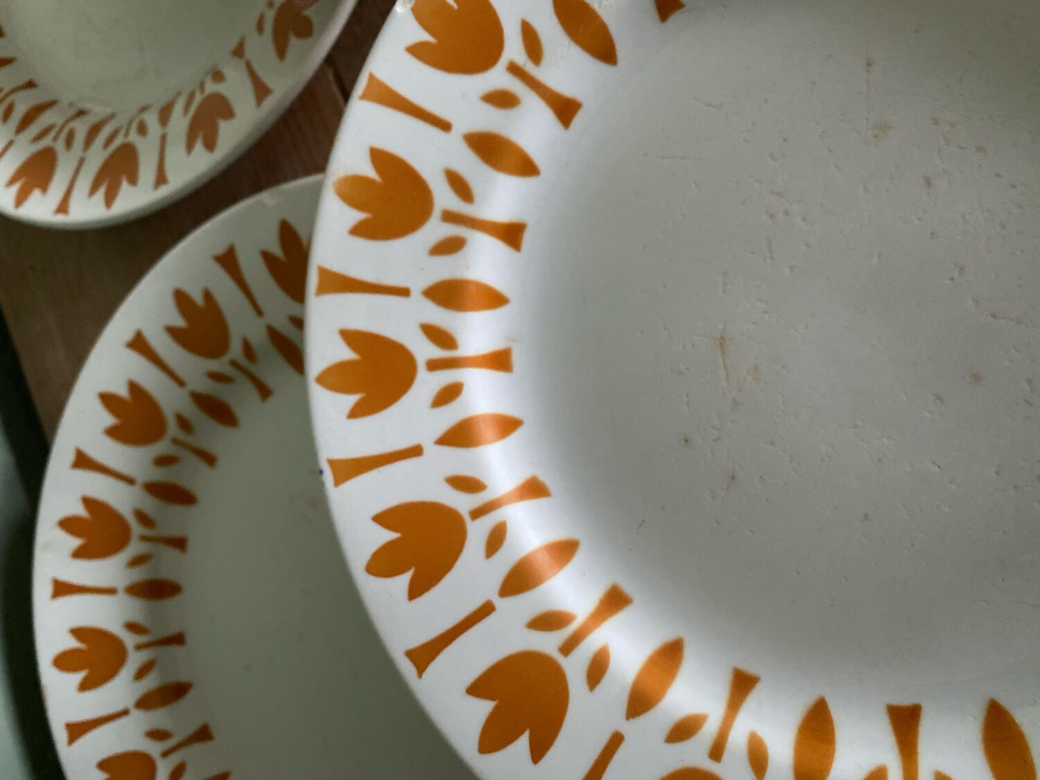 6 assiettes vintage tulipes sarreguemines