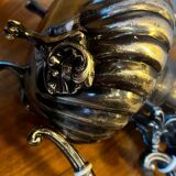 Silver-plated metal teapot