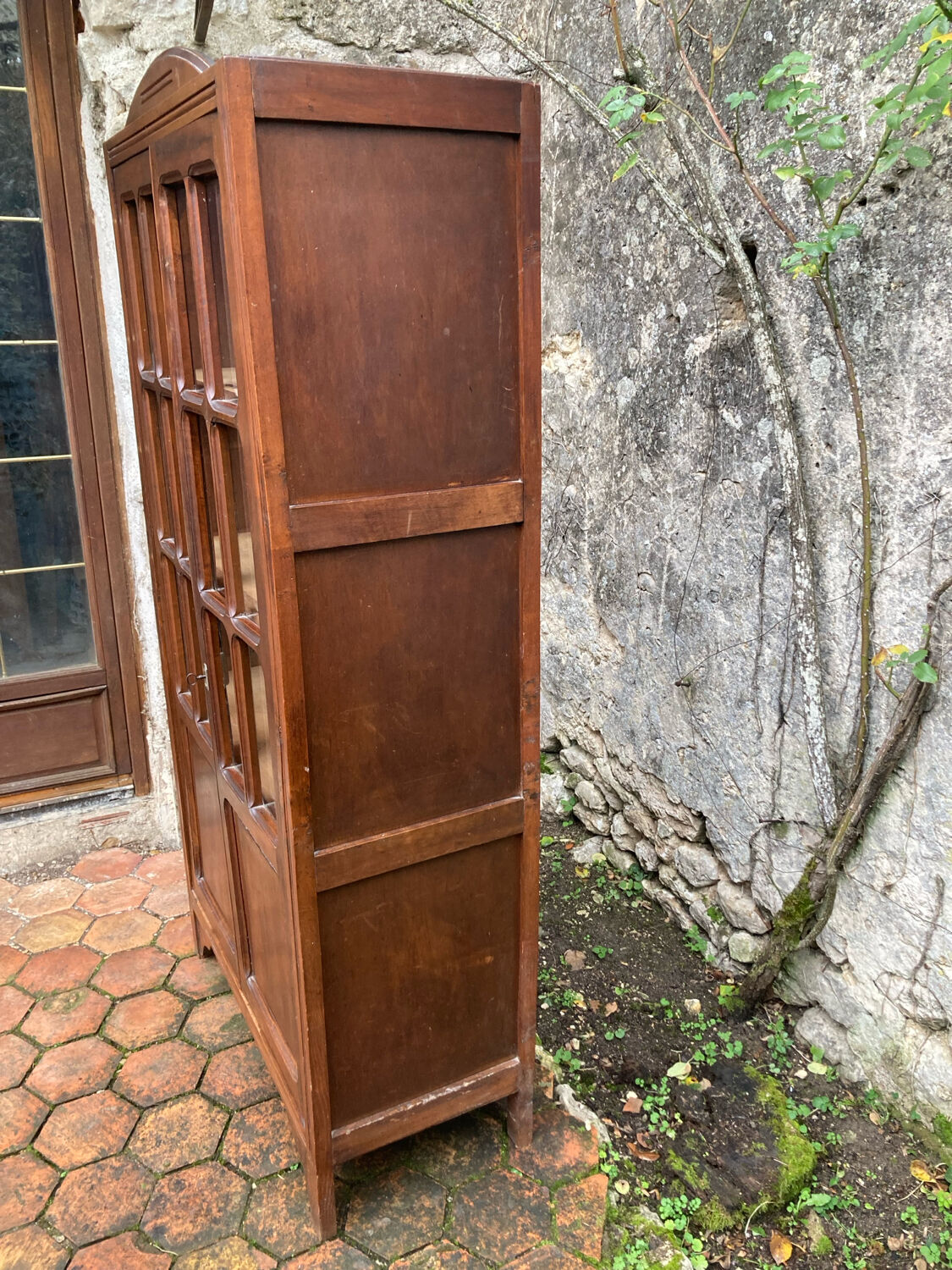 Vintage glass-fronted cabinet