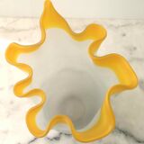 Glass paste handkerchief vase from the 70s