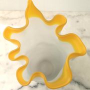 Vase mouchoir pâte de verre années 70