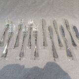 6 Christofle Atlantide silver-plated fish cutlery sets 12p in blister pack