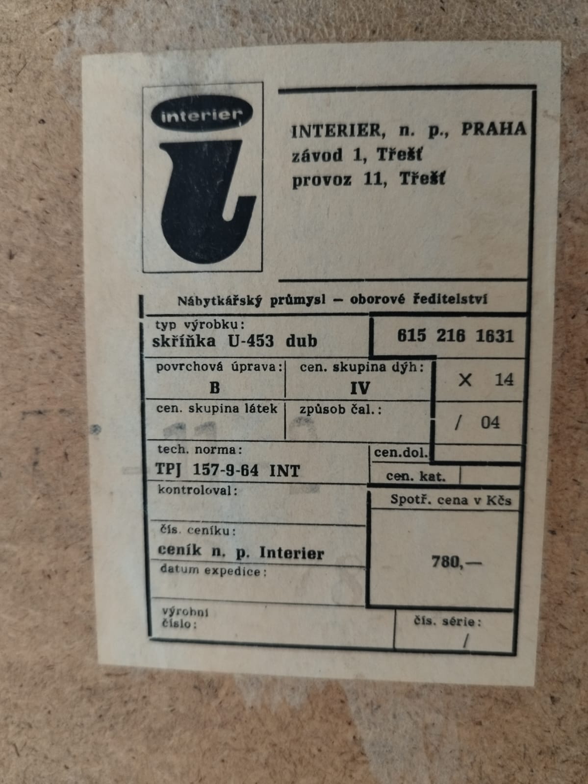 Commode U 453 Jiri Jiroutek pour Intérieur Praha, Années 60, Tchécoslovaquie, Vintage