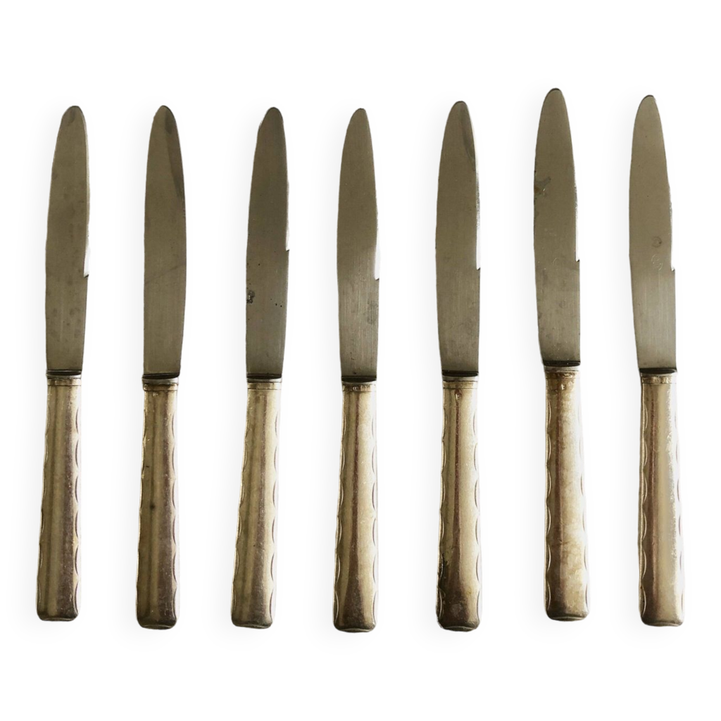 Lot de 5 anciens couteaux de cuisine et table - Arts de la table