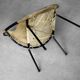 Metal and suede armchair, Germany 1960