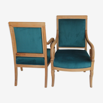 Lot de deux fauteuils crosse