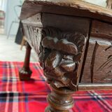Carved wood table