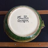 Pitcher Paul Fouillen Quimper faience floral decoration, French hand painted