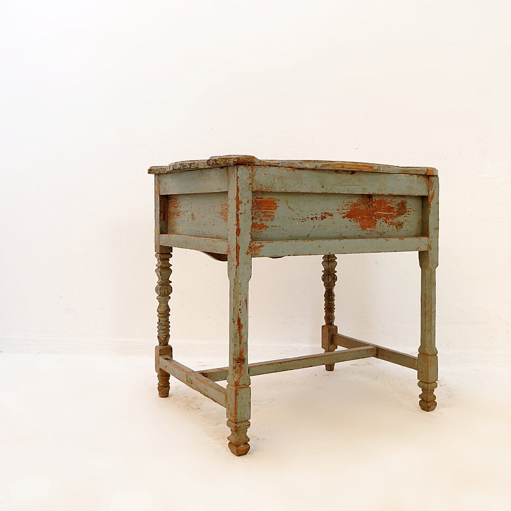 Side table with 2 drawers in patinated wood - 20th century
